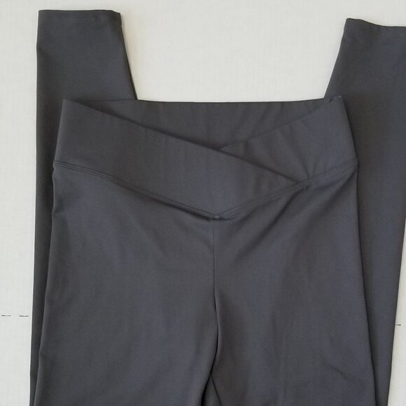 Express Cross over Leggings high rise Small Gray Full length Athleisure Sporty - Picture 1 of 6